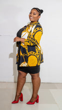 Load image into Gallery viewer, Lezan Blazer &amp; Dress Set || Black + Gold
