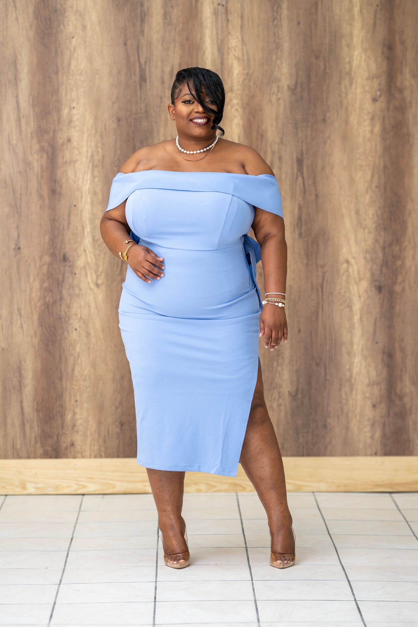 Once Upon a Bow Enchanted Midi Dress || Sky Blue