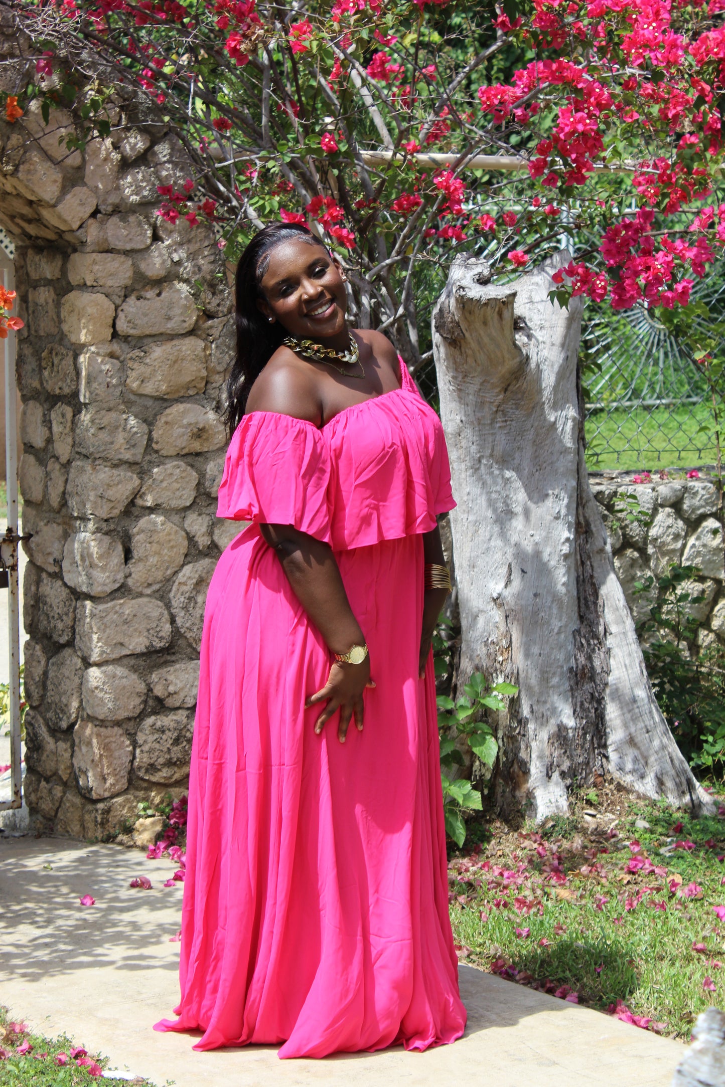 Pink Fleur Maxi Dress