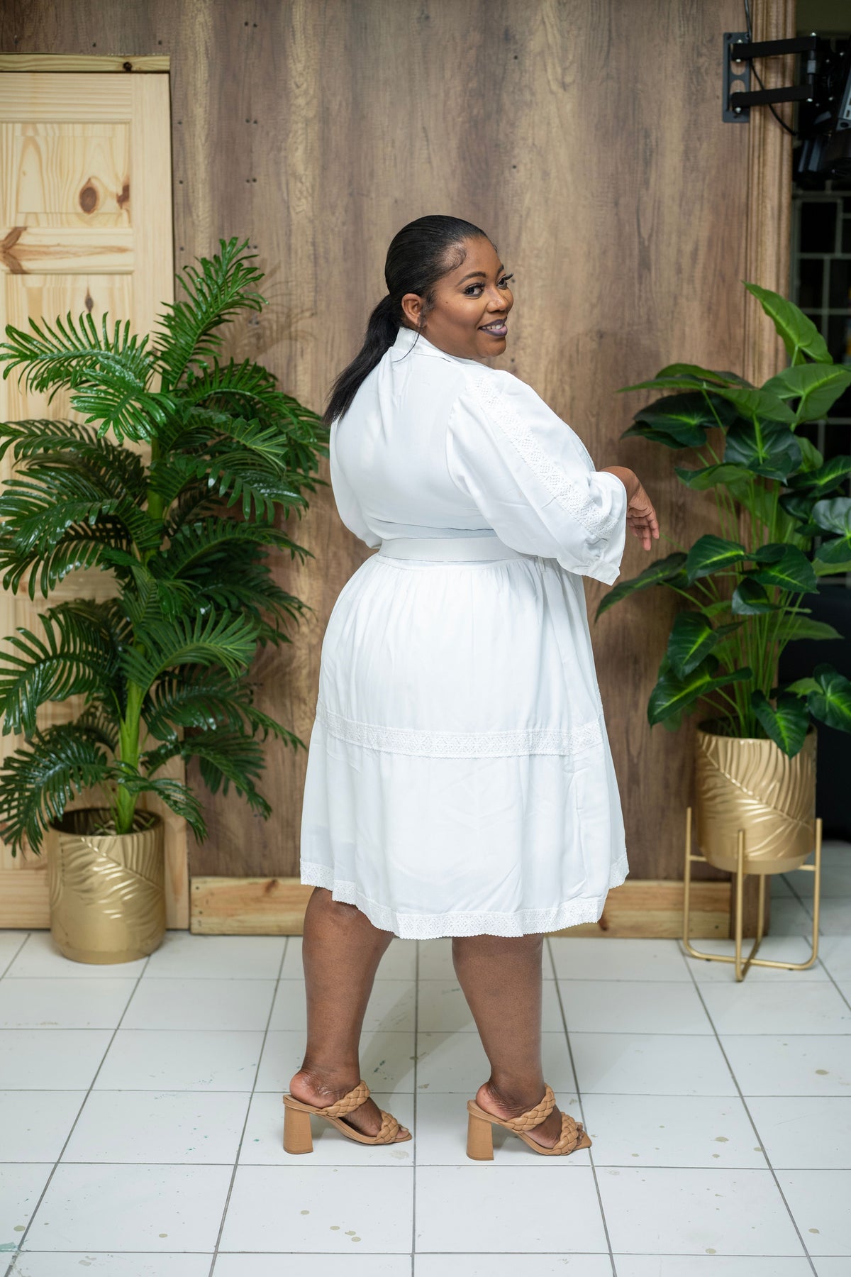 The Sunday Best Belted Dress || White
