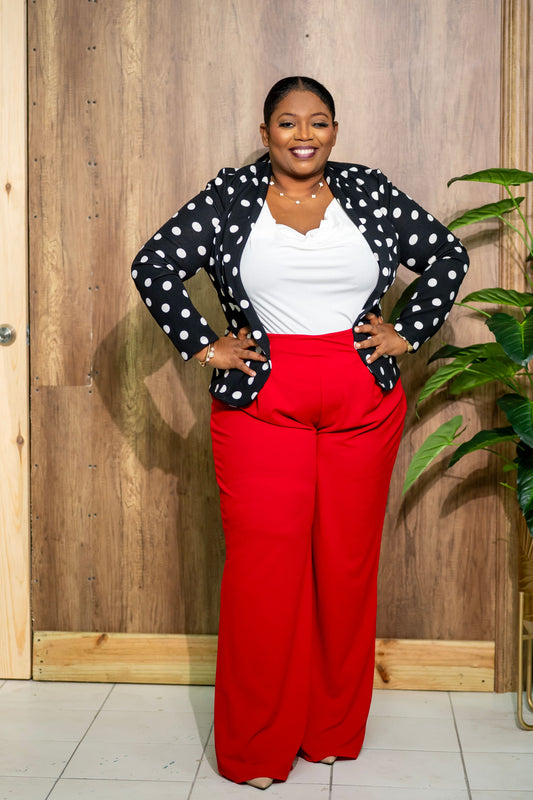 Black Polka Dot Moa Blazer