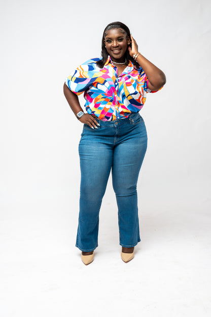 Missy Plus Sustainable High-rise Bootcut Jean