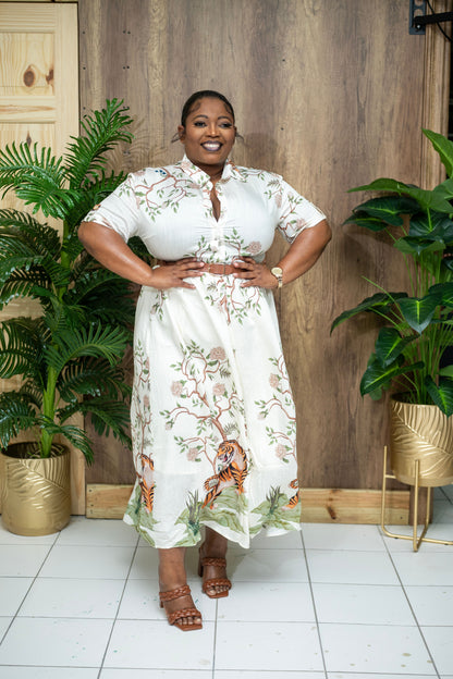 Wildly Chic Belted Maxi Dress