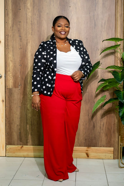 Black Polka Dot Moa Blazer
