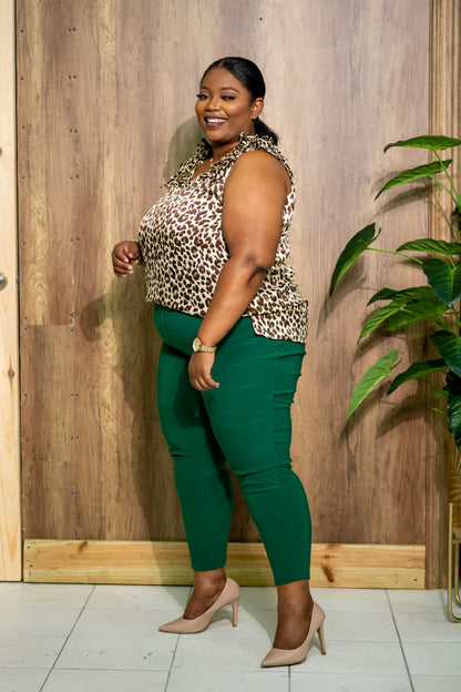 Leopard Satin Top