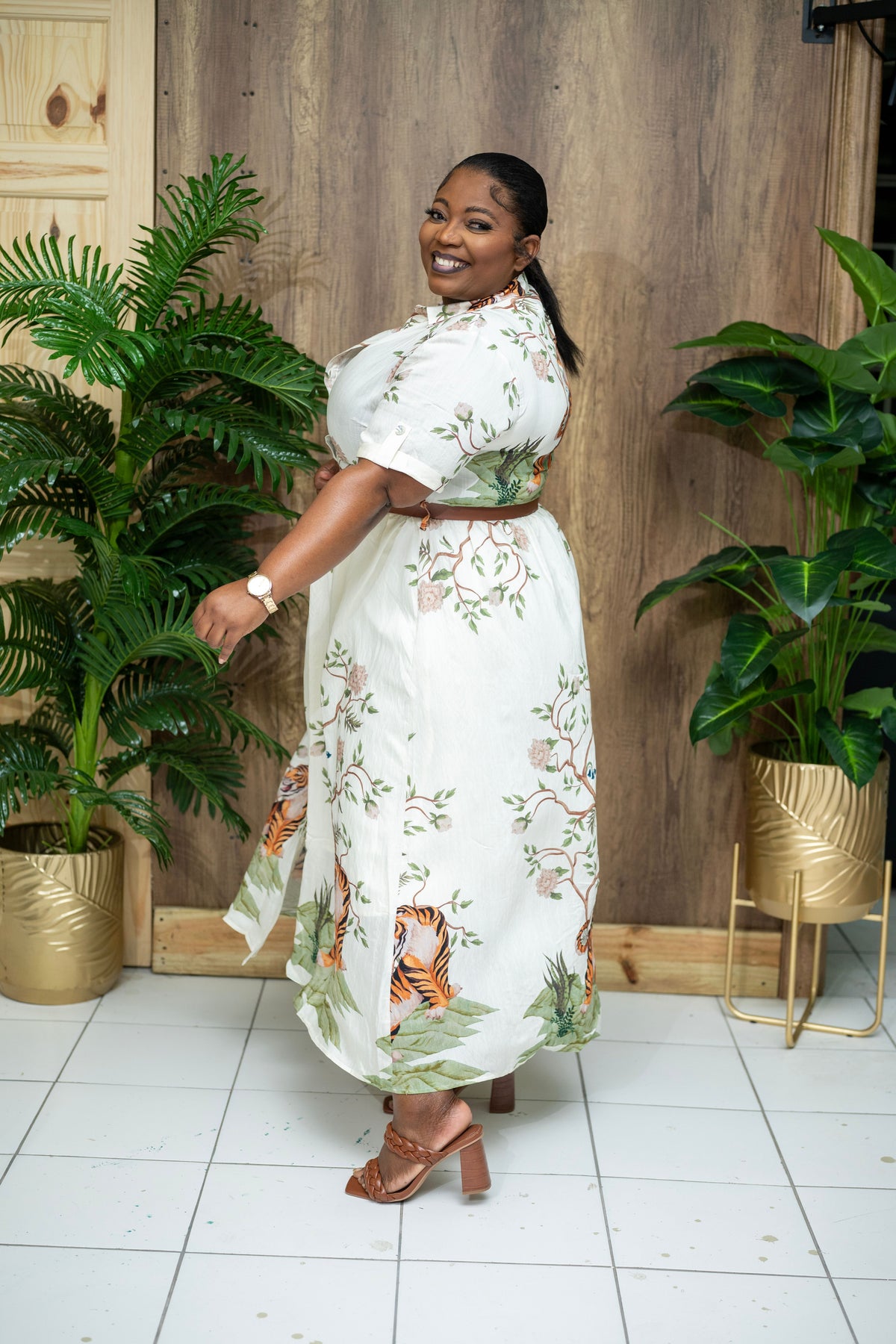 Wildly Chic Belted Maxi Dress