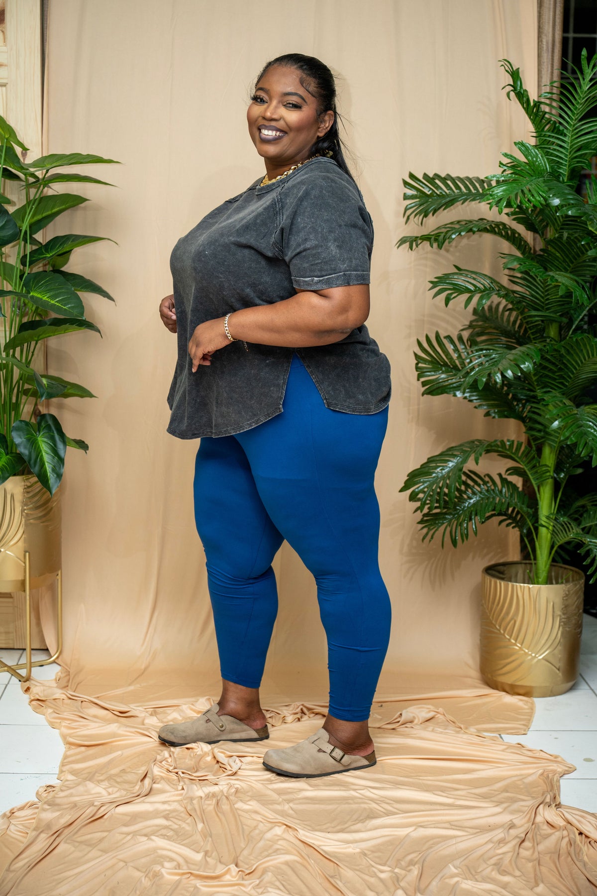 MicroFibre  Premium High Waist Legging ||  Lt Navy