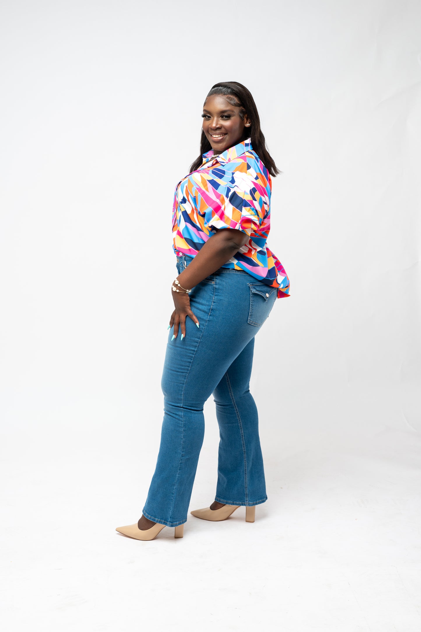 Missy Plus Sustainable High-rise Bootcut Jean