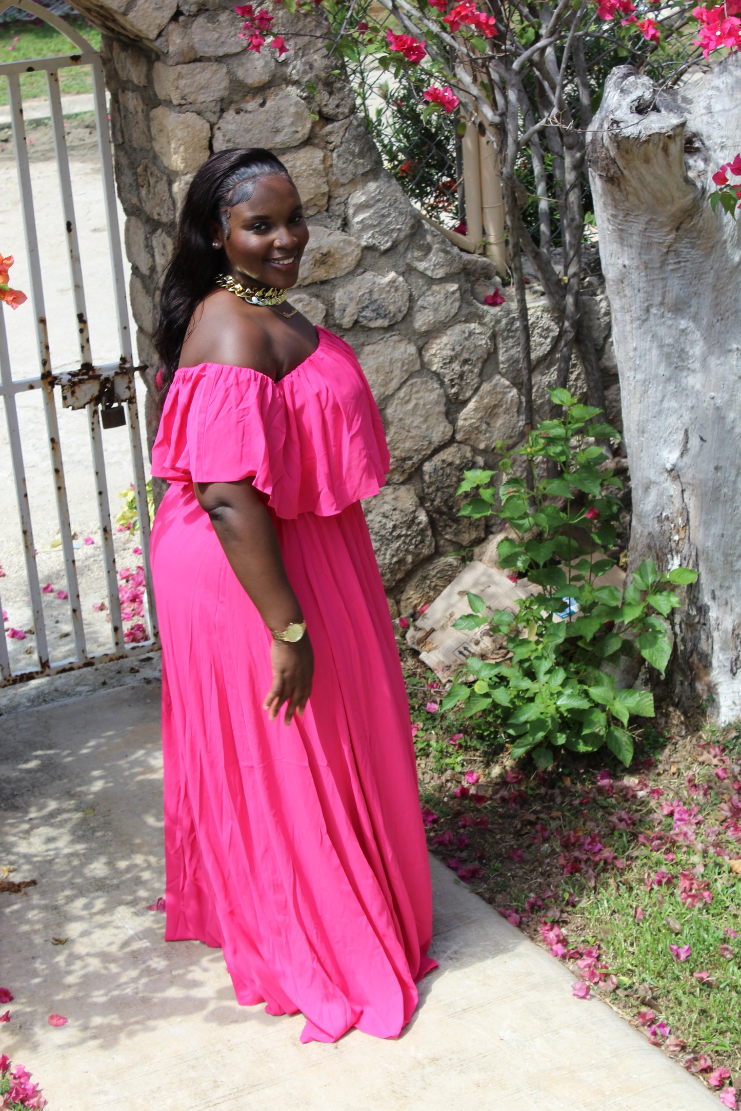 Pink Fleur Maxi Dress