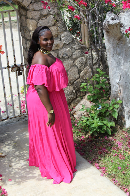 Pink Fleur Maxi Dress