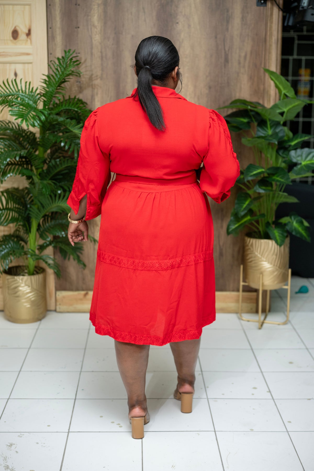 The Sunday Best Belted Dress || Red