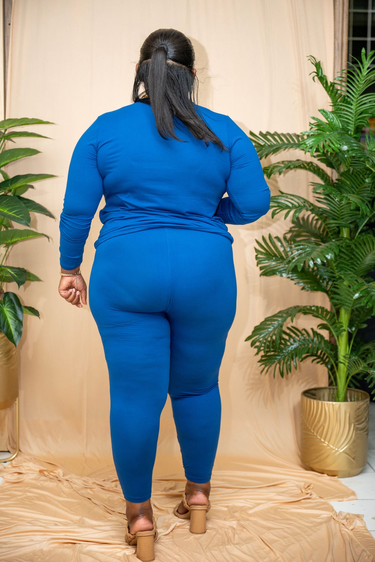 Baby Its Cold Outside Legging Set - LT Navy