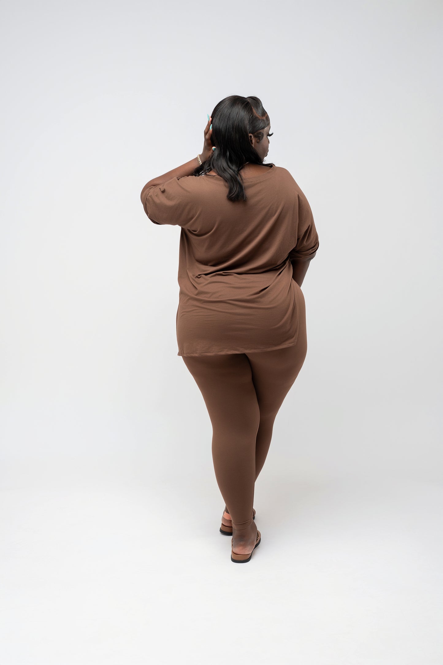 Gia Buttery Soft Legging Set - Brown