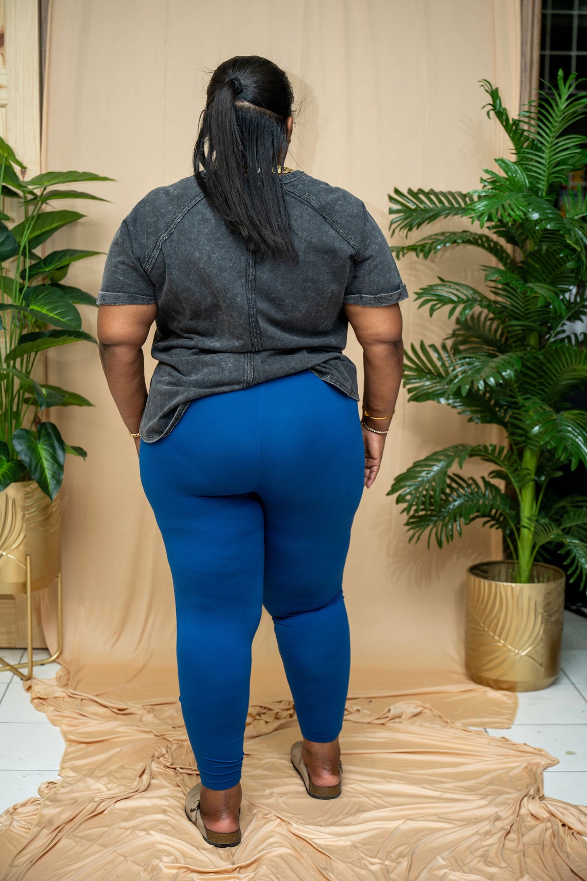 MicroFibre  Premium High Waist Legging ||  Lt Navy