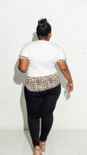 Load image into Gallery viewer, Leopard Contrast Top || White
