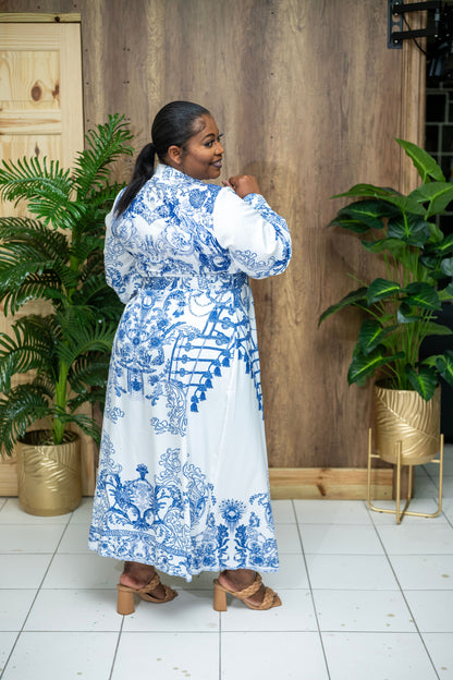 The Garden Affair Maxi Dress || Blue