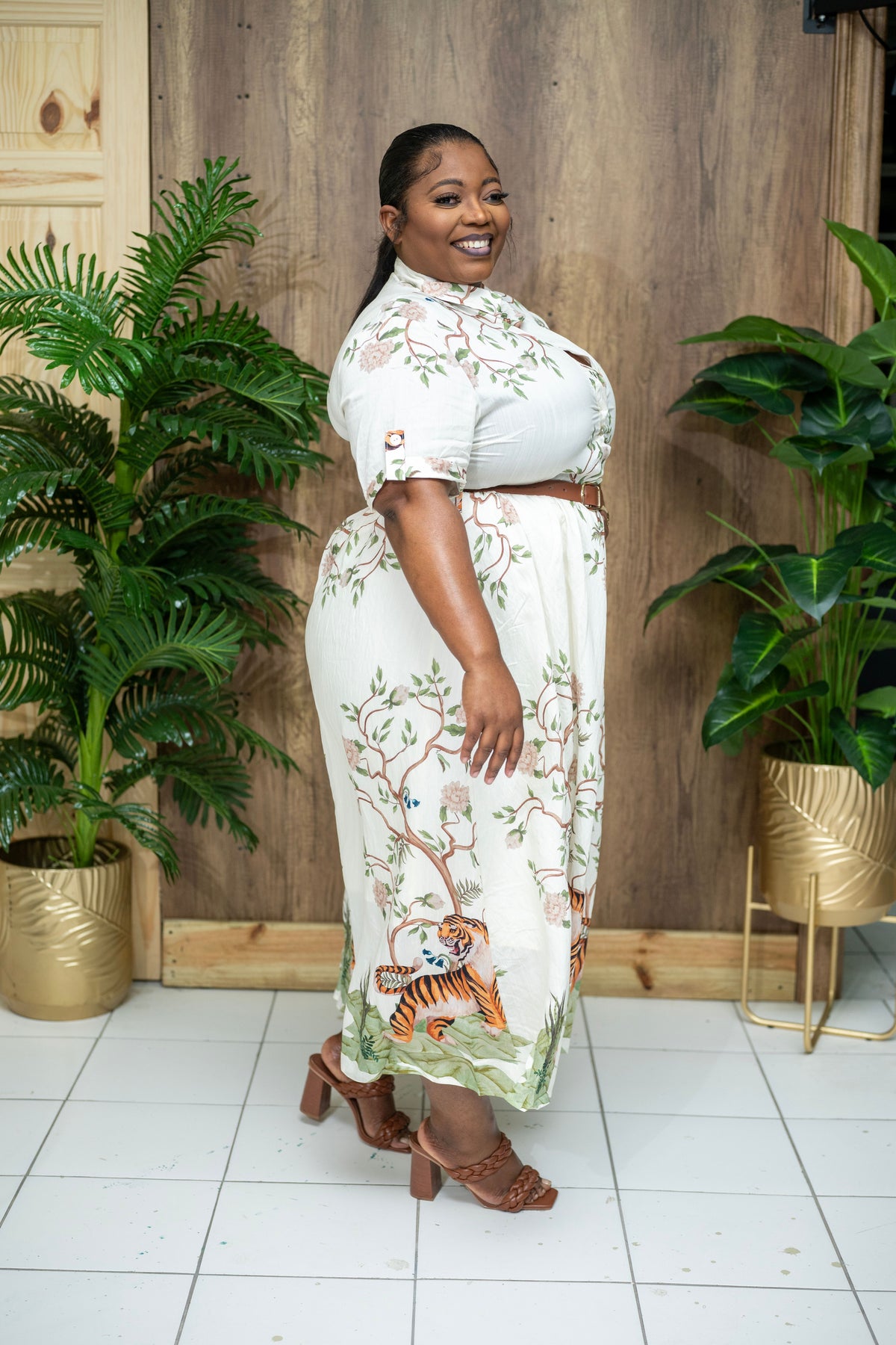 Wildly Chic Belted Maxi Dress