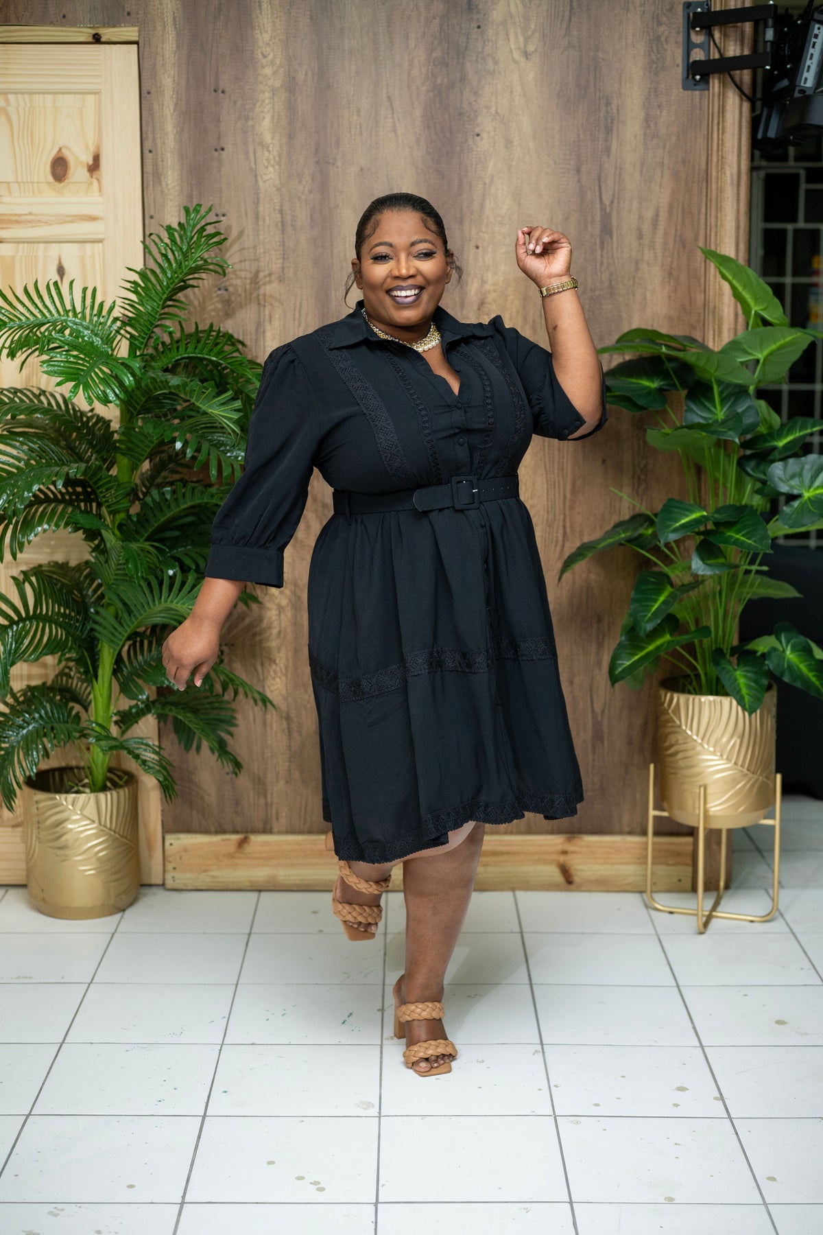 The Sunday Best Belted Dress || Black