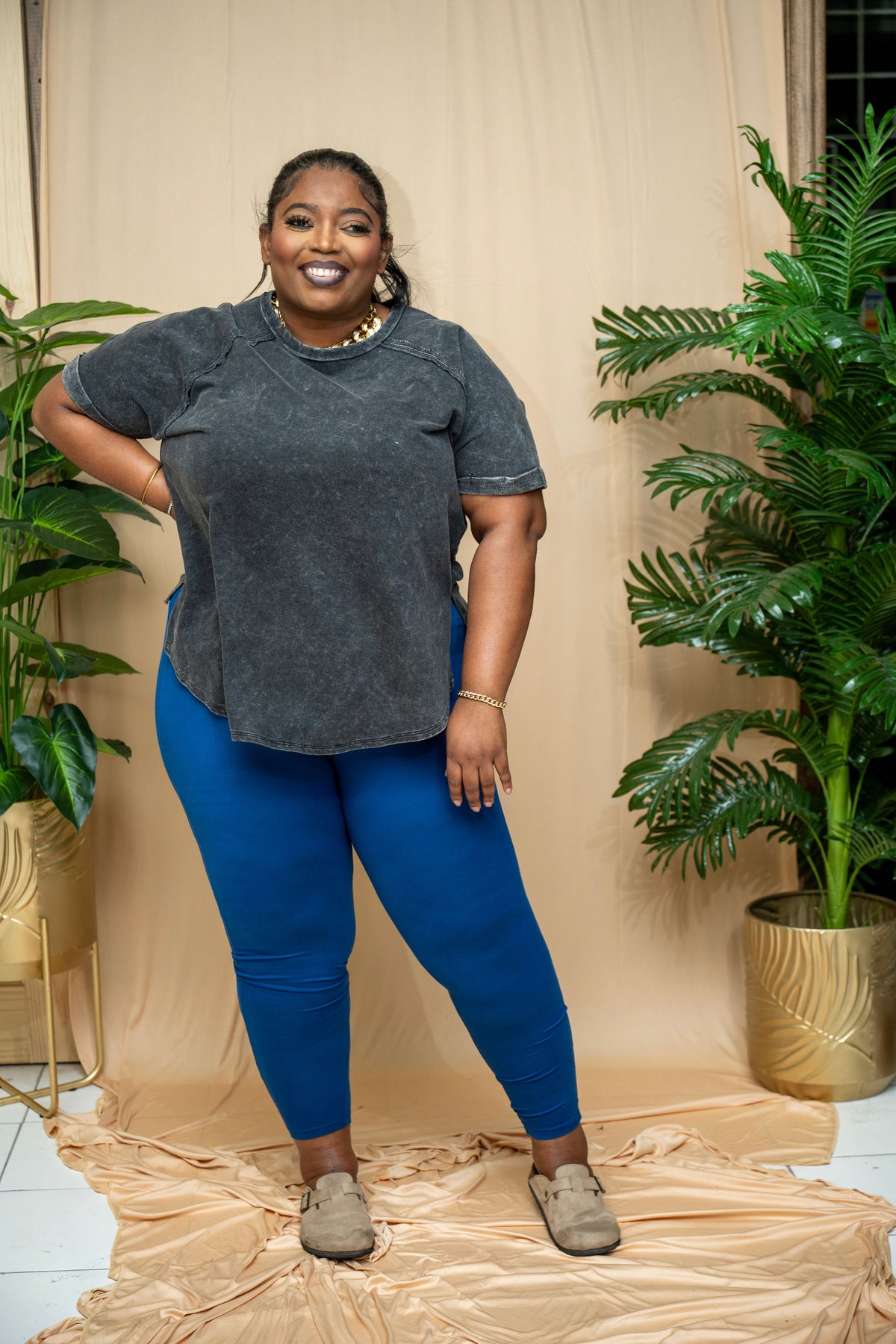 MicroFibre  Premium High Waist Legging ||  Lt Navy
