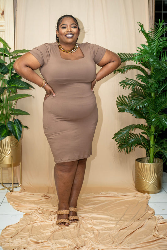The Essential Babe Midi Dress || Chestnut