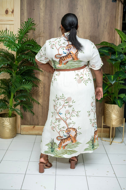 Wildly Chic Belted Maxi Dress