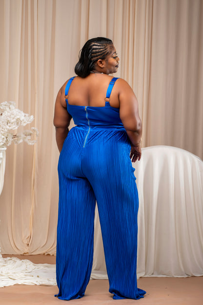 Electric Elegance Jumpsuit || Royal blue
