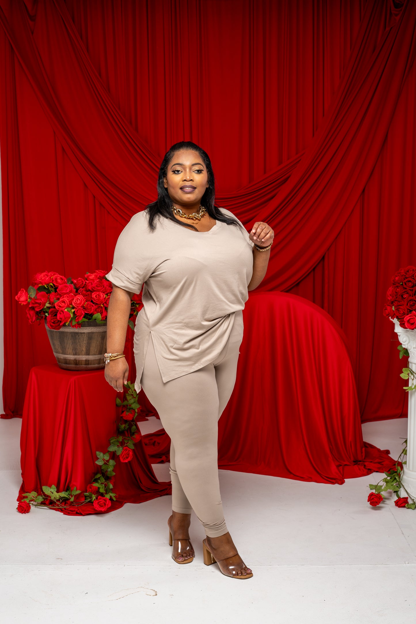 Gia Buttery Soft Legging Set || Ash Mocha