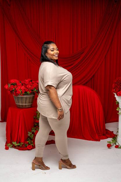 Gia Buttery Soft Legging Set || Ash Mocha