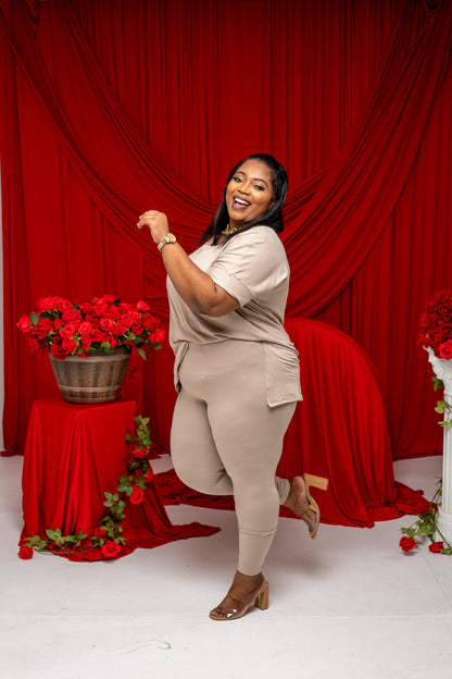 Gia Buttery Soft Legging Set || Ash Mocha