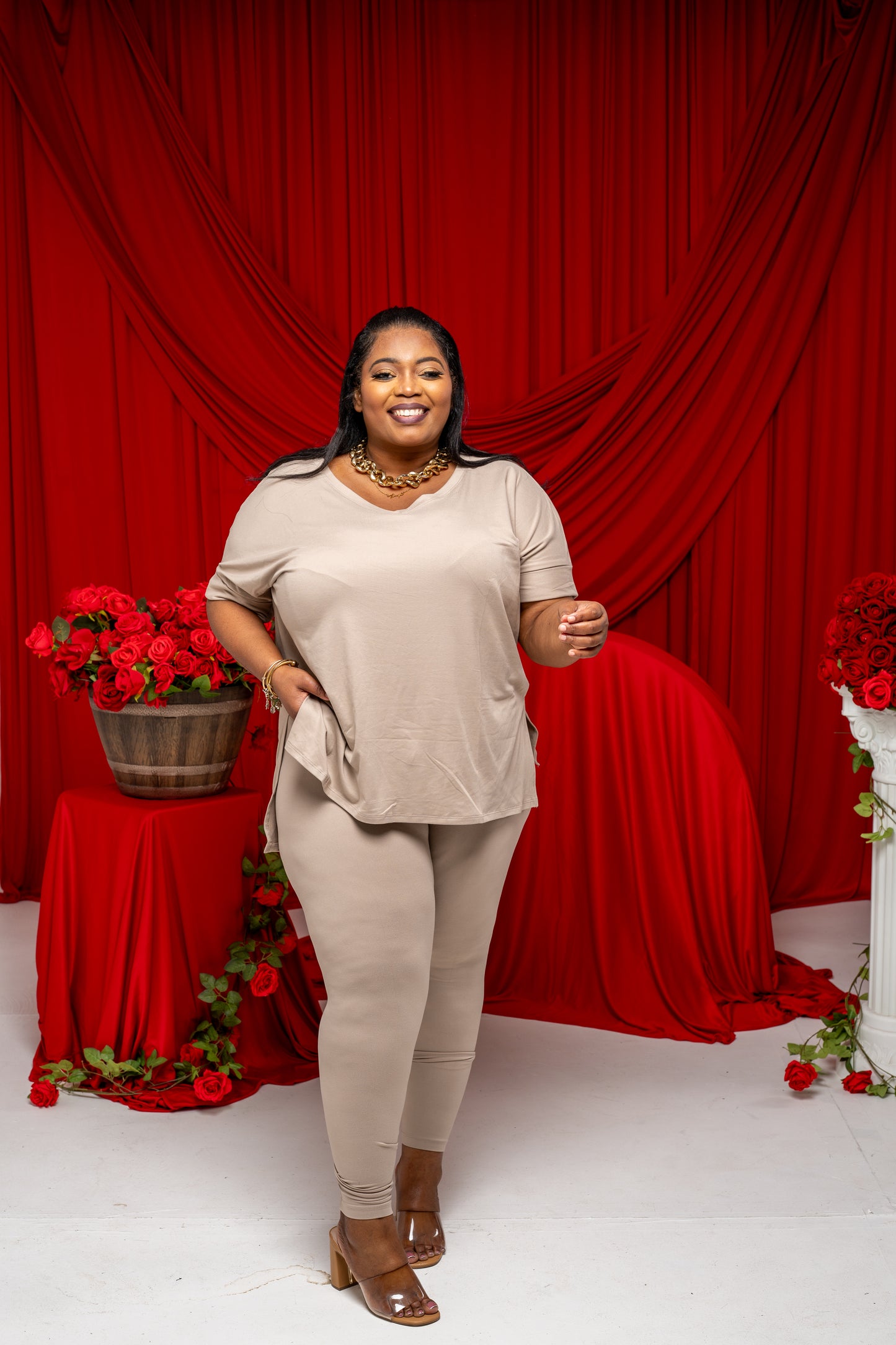 Gia Buttery Soft Legging Set || Ash Mocha