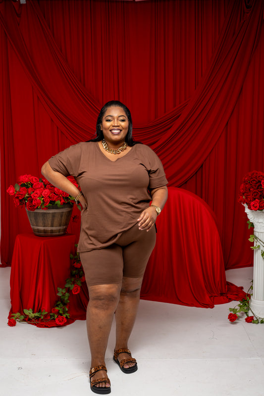 Elli Biker Set || Brown