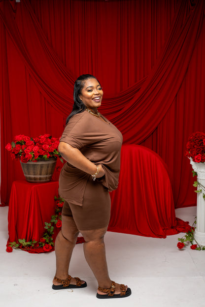 Elli Biker Set || Brown