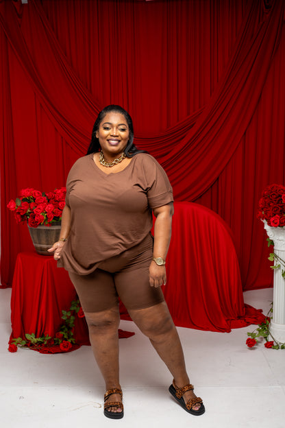 Elli Biker Set || Brown