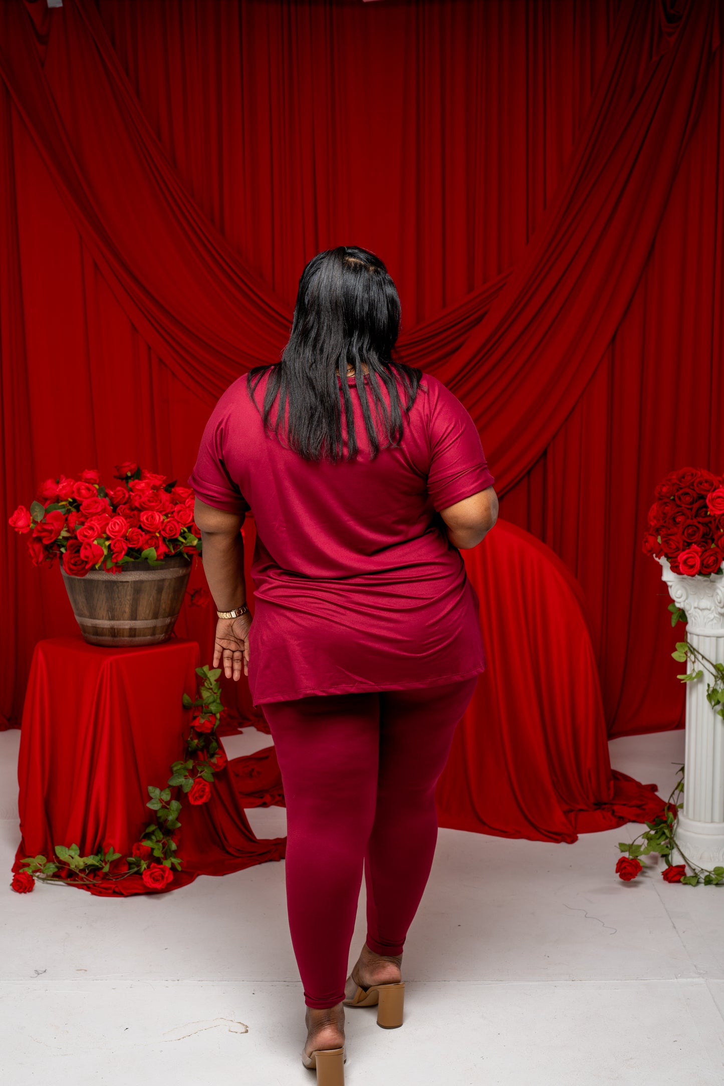 Gia Buttery Soft Legging Set || Burgundy