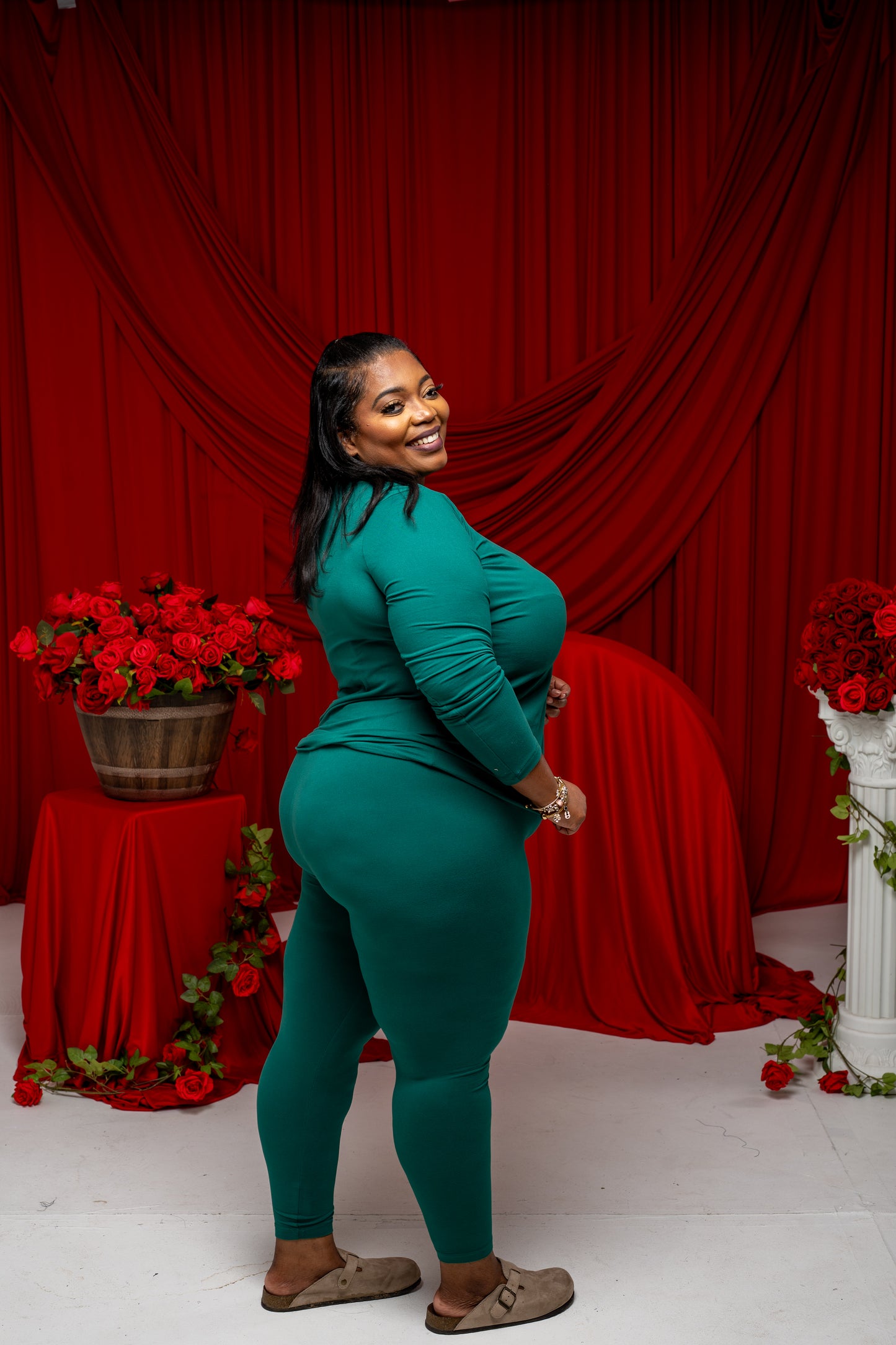 Baby Its Cold Outside Legging Set || Green