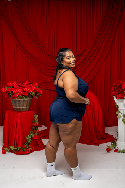 Ella Camisole Short Pajama Set || Navy