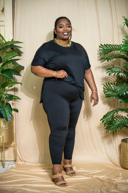 Cayda Buttery Soft Legging Set - Black