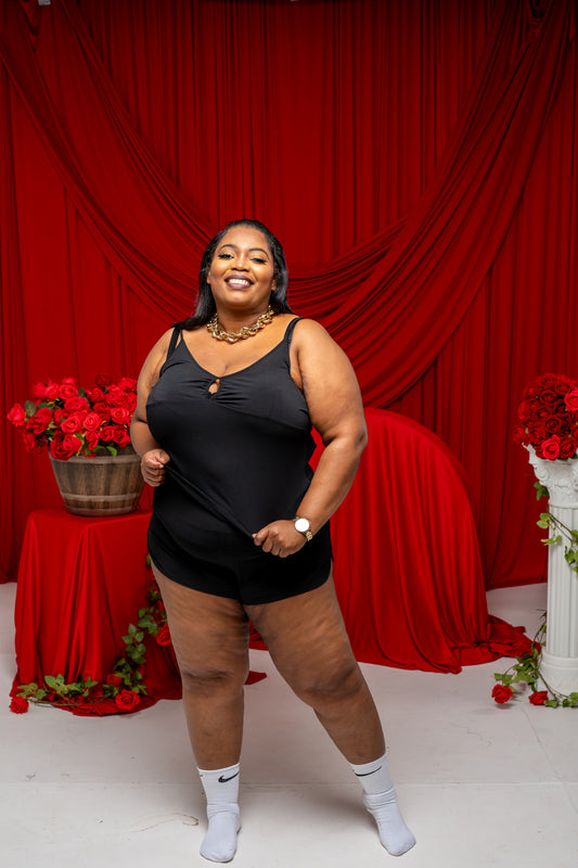 Ella Camisole Short Pajama Set || Black