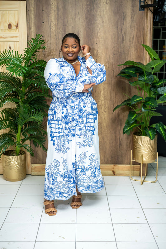 The Garden Affair Maxi Dress || Blue