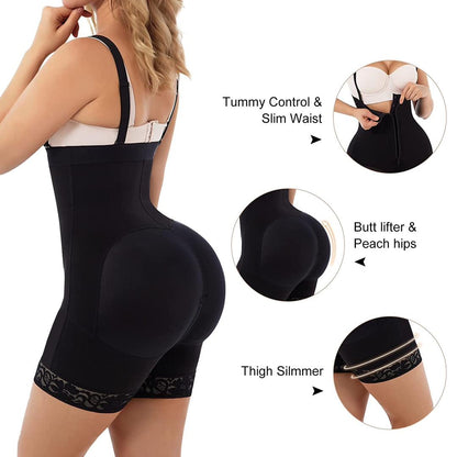 Front Zipper Body Shaper with Butt Lifter