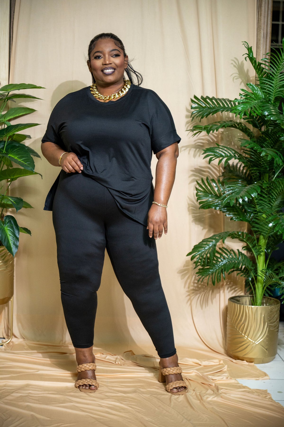 Cayda Buttery Soft Legging Set - Black