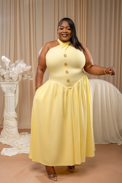 The Riviera Goddest Dress || Yellow