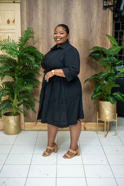 The Sunday Best Belted Dress || Black