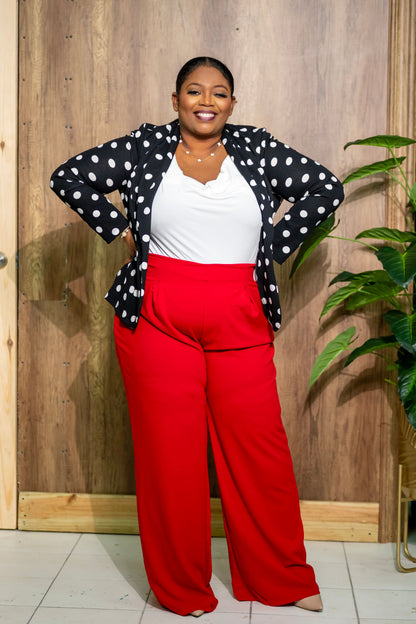 Black Polka Dot Moa Blazer