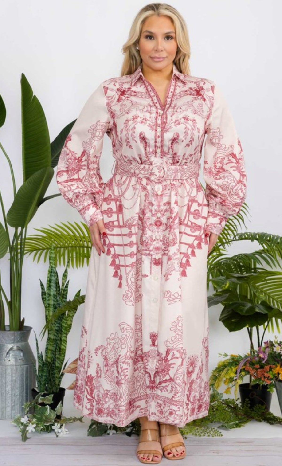 The Garden Affair Maxi Dress || Red