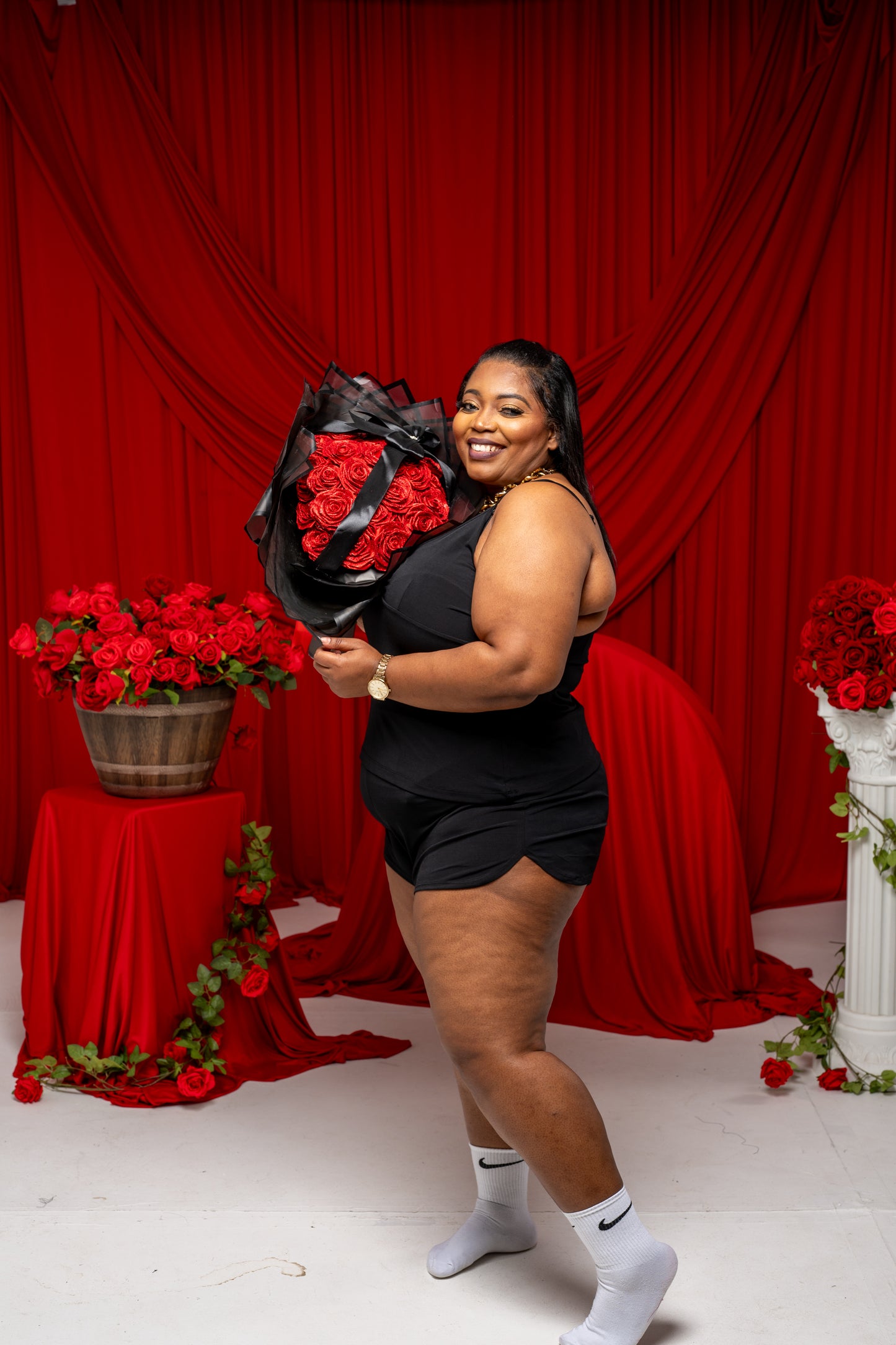 Ella Camisole Short Pajama Set || Black