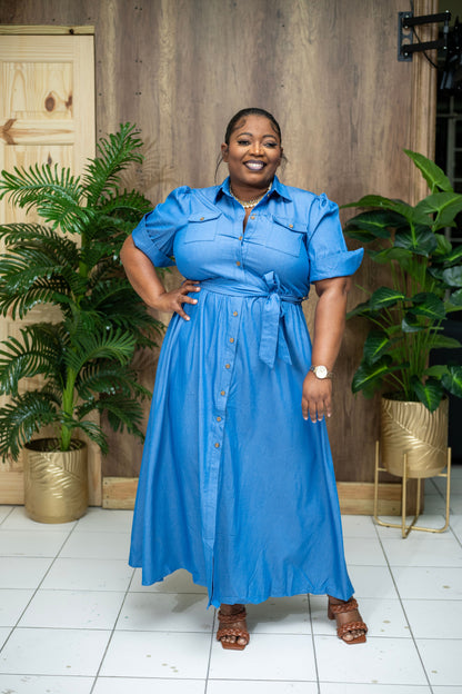 Denim Daydream Maxi Dress
