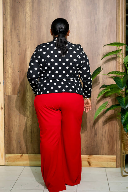 Black Polka Dot Moa Blazer