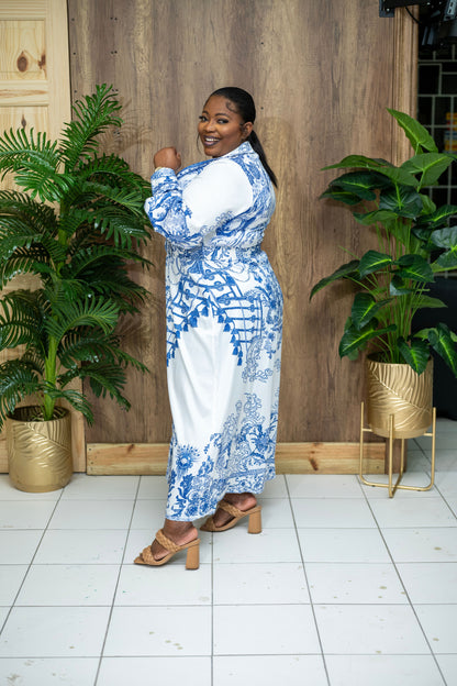 The Garden Affair Maxi Dress || Blue