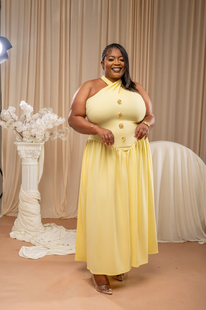 The Riviera Goddest Dress || Yellow